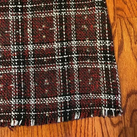 SANCTUARY NWT Red Plaid Tweed Mini Skirt, Size M - Picture 2 of 6
